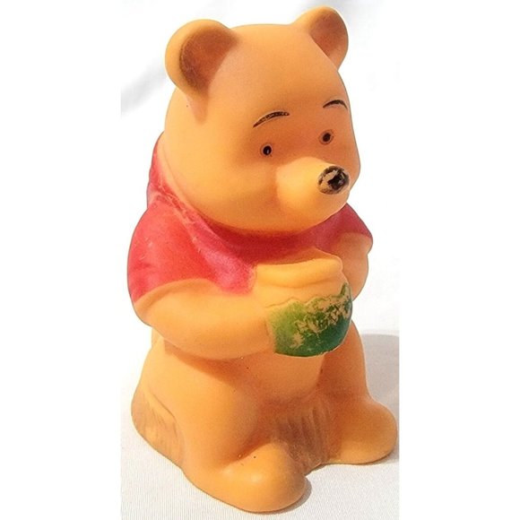 Disney WINNIE THE POOH Bear rubber squeak toy Sears Roebuck #29-15916 VINTAGE - Picture 1 of 10